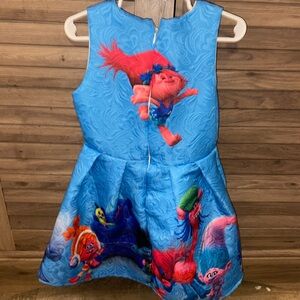 Trolls Blue and Red Kids Casual Dress